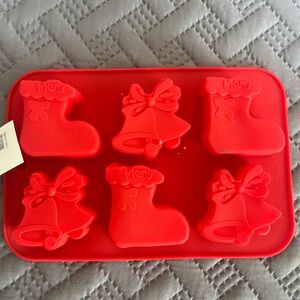 Red Silicone Christmas Mold Tray